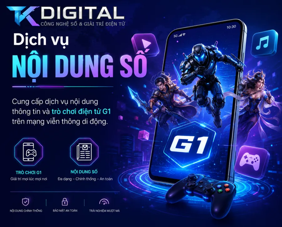 Dịch vụ nội dung số — trò chơi điện tử G1 trên mạng viễn thông di động