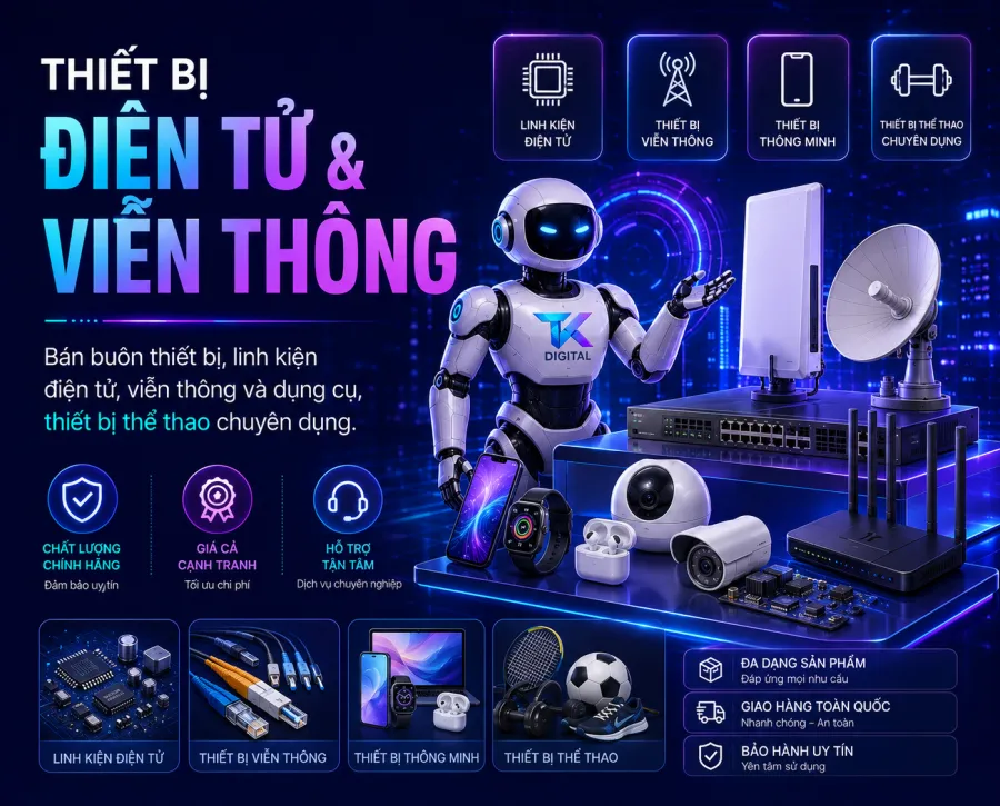 Thiết bị điện tử & Viễn thông — bán buôn thiết bị, linh kiện điện tử, viễn thông