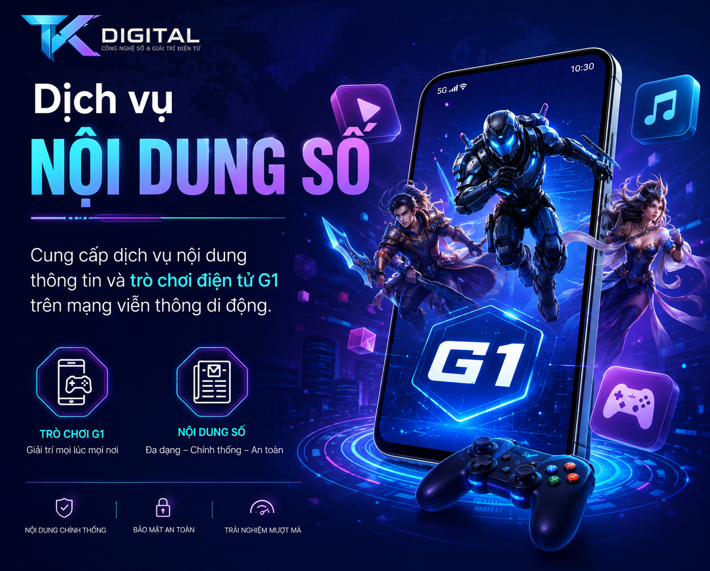 Dịch vụ nội dung số — trò chơi điện tử G1 trên mạng viễn thông di động